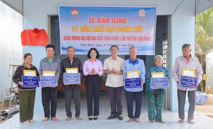 VĨNH ĐIỀU BÀN GIAO 11 CĂN NHÀ “ĐẠI ĐOÀN KẾT” CHÀO MỪNG ĐẠI HỘI ĐẢNG TOÀN QUỐC LẦN THỨ XIV