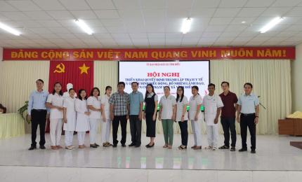 Xã Vĩnh Điều công bố Quyết định thành lập Trạm Y tế xã và Quyết định điều động, bổ nhiệm Phó Giám đốc Trạm Y tế xã Vĩnh Điều